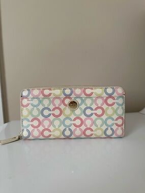 Coach Waverly Accordion Zip Multicolor Wallet